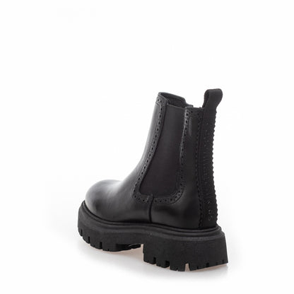 COPENHAGEN KIDS AGNES GIRL FUR LEATHER Boots 0001 BLACK