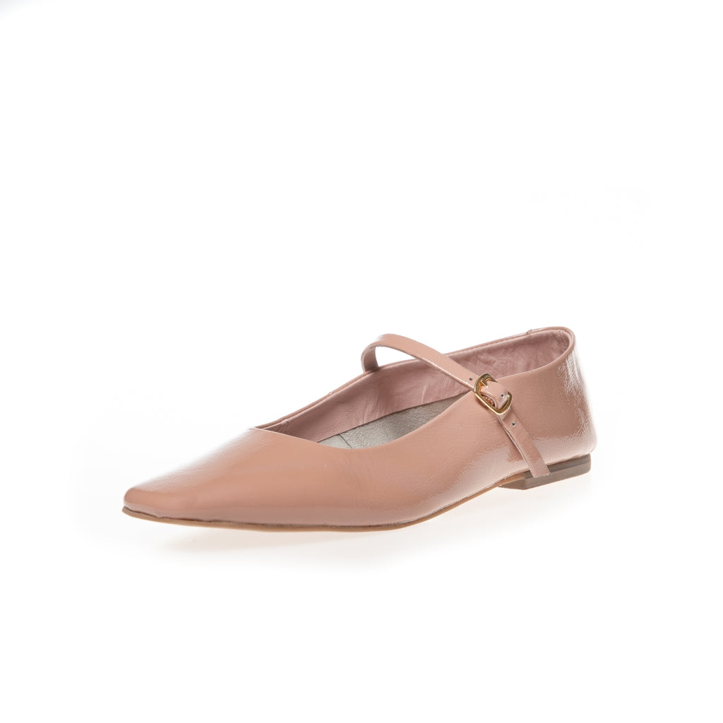 COPENHAGEN SHOES ALL FOR LOVE-PATENT Ballet flats 1738 NUDE