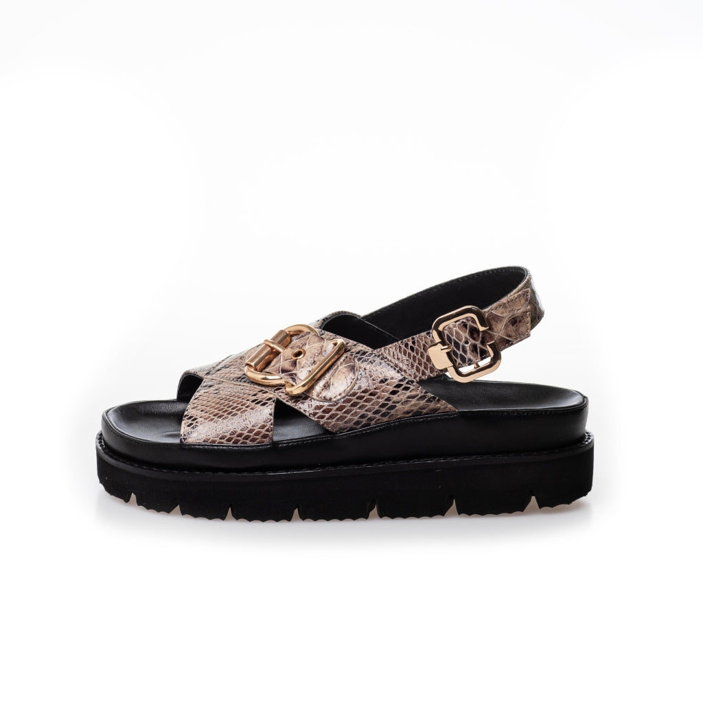 COPENHAGEN SHOES AS A WOMAN Sandals 103 COGNAC SNAKE