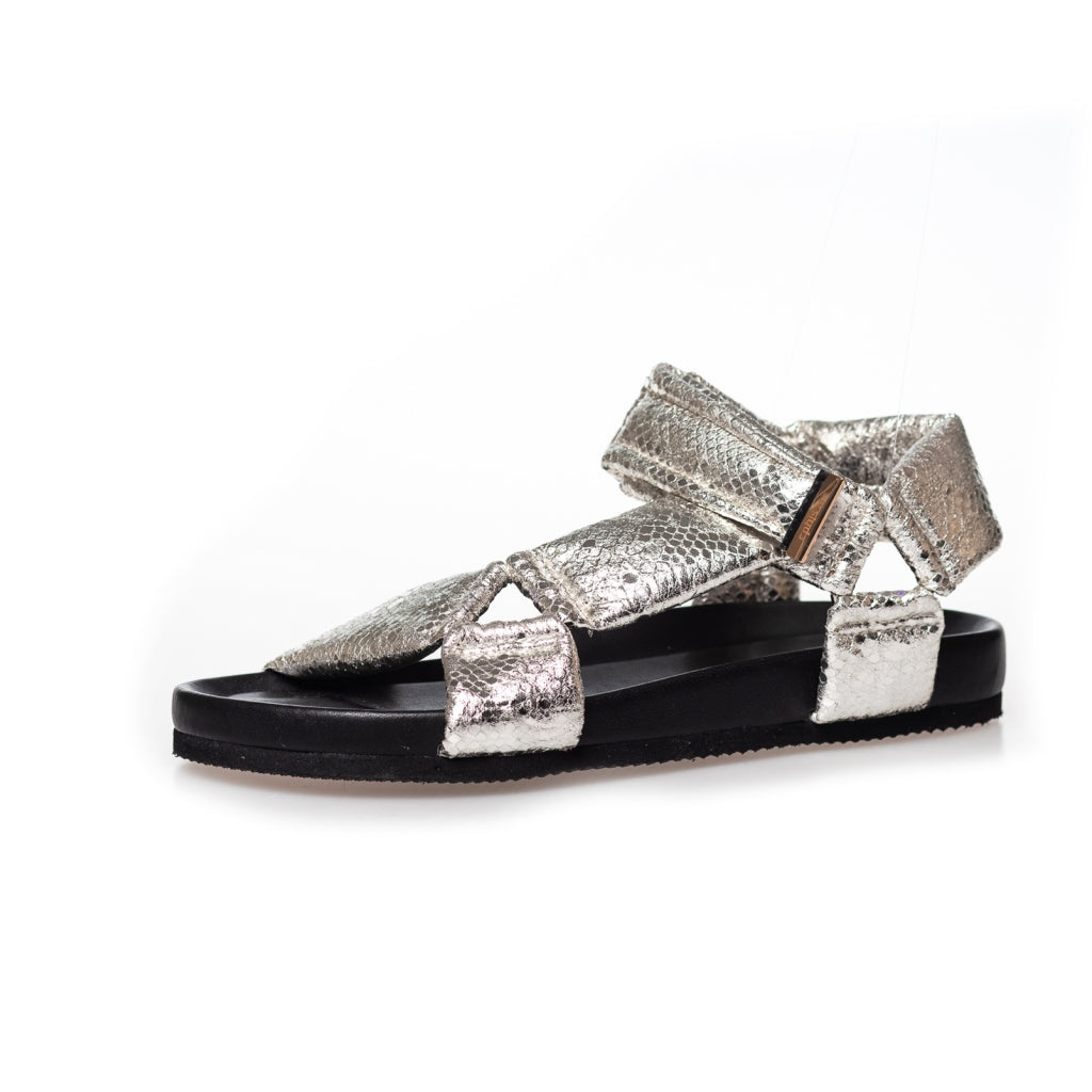 COPENHAGEN SHOES CARRIE MOON Sandals 009 Silver Snake