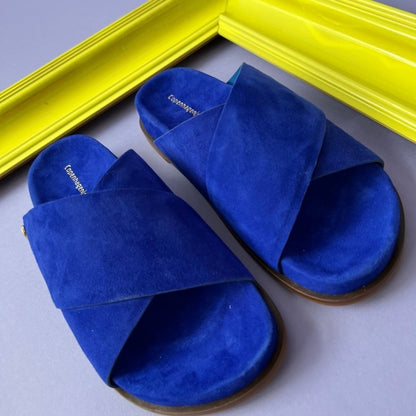 COPENHAGEN SHOES CITY LIFE SUEDE Slippers 1202 ELECTRIC BLUE