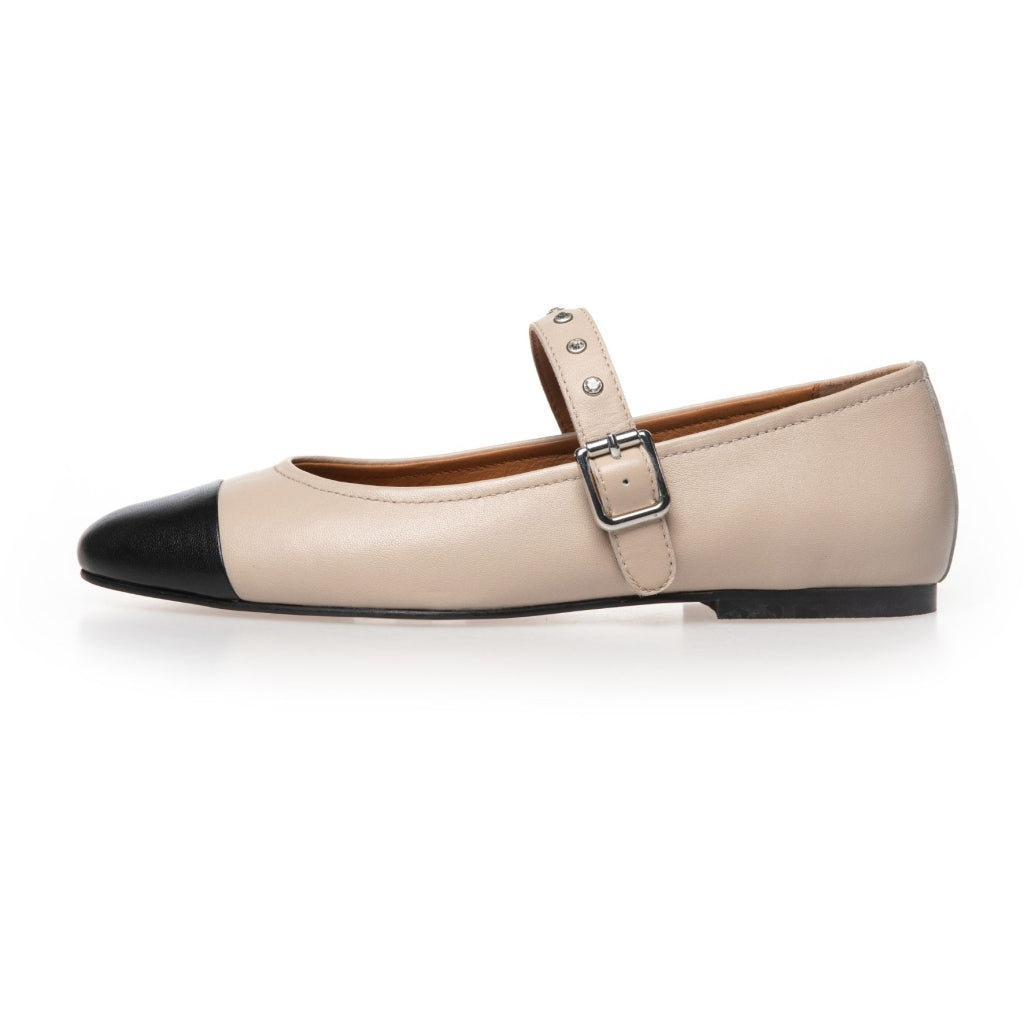 COPENHAGEN SHOES DREAMING OF LOVE Ballet flats 0003 BEIGE/BLACK