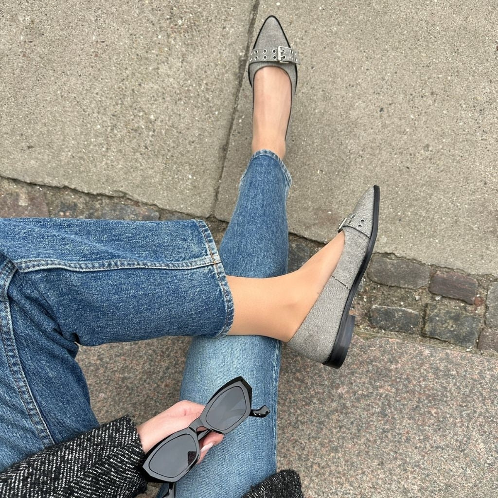 COPENHAGEN SHOES LIKE A MOVE-DENIM Ballet flats 0741 GREY DENIM