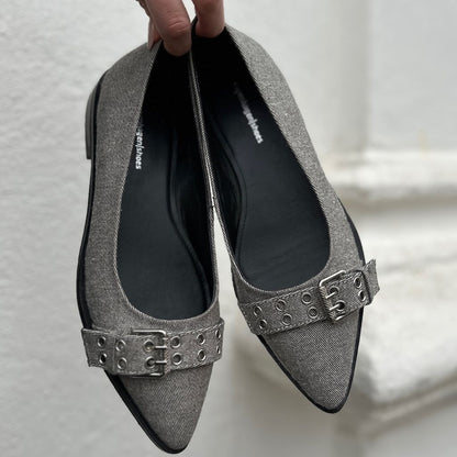 COPENHAGEN SHOES LIKE A MOVE-DENIM Ballet flats 0741 GREY DENIM