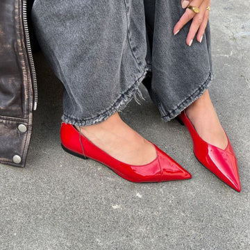 COPENHAGEN SHOES MAKE PASSION PATENT Ballet flats 124 RED PATENT