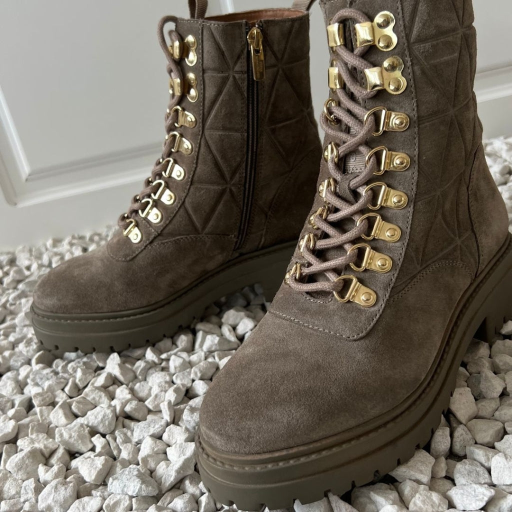 COPENHAGEN SHOES MY GIRL SUEDE Boots 1203 DK TAUPE (ARMY)