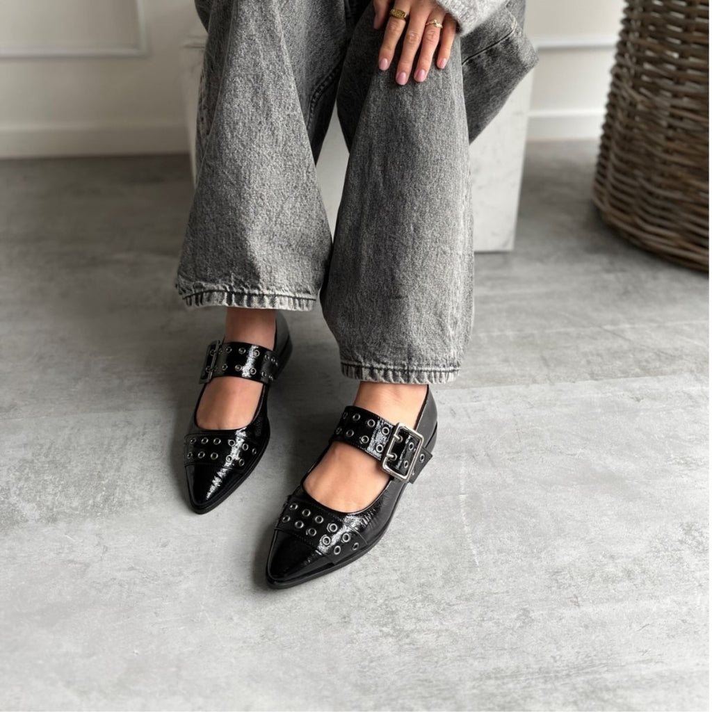 COPENHAGEN SHOES PASSION MOVE-PATENT Ballet flats 0001 BLACK