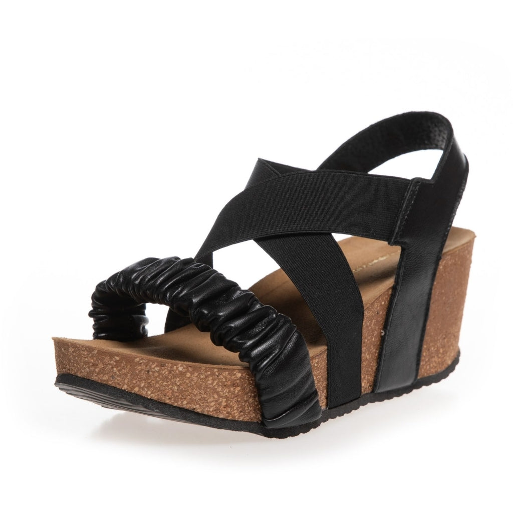 COPENHAGEN SHOES SUMMERLOVE Wedge sandals 0001 BLACK