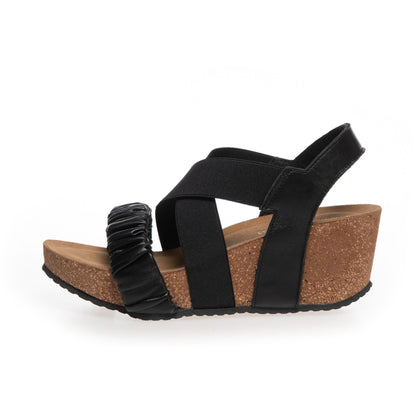 COPENHAGEN SHOES SUMMERLOVE Wedge sandals 0001 BLACK