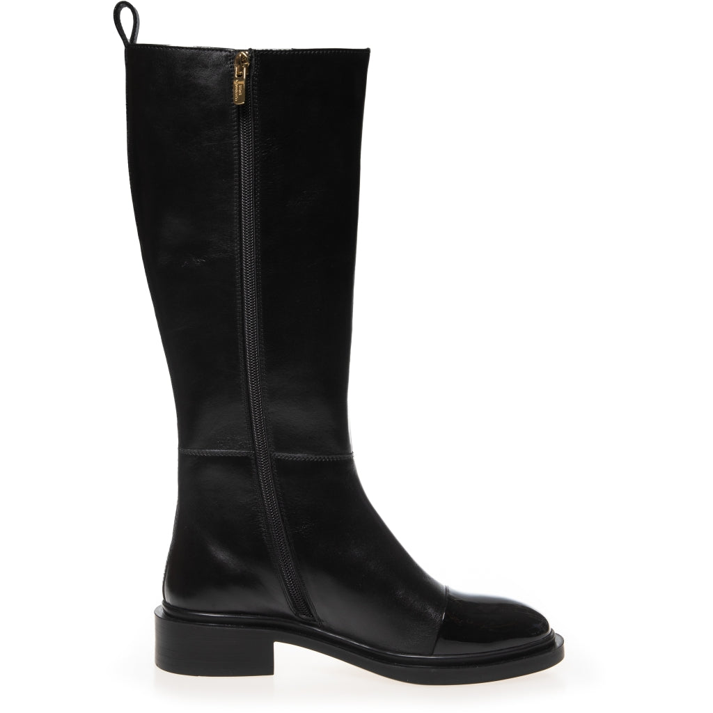 COPENHAGEN SHOES THE LOVE BOOT PATENT / TOE Long boot 0001 BLACK