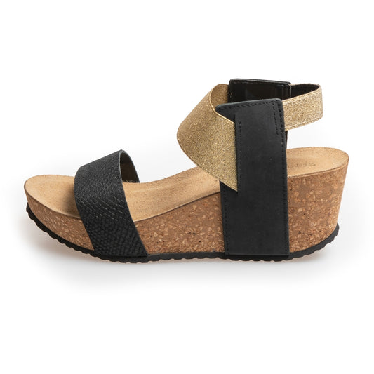 COPENHAGEN SHOES THE NEW DANIELA Wedge sandals 258 GOLD BLACK