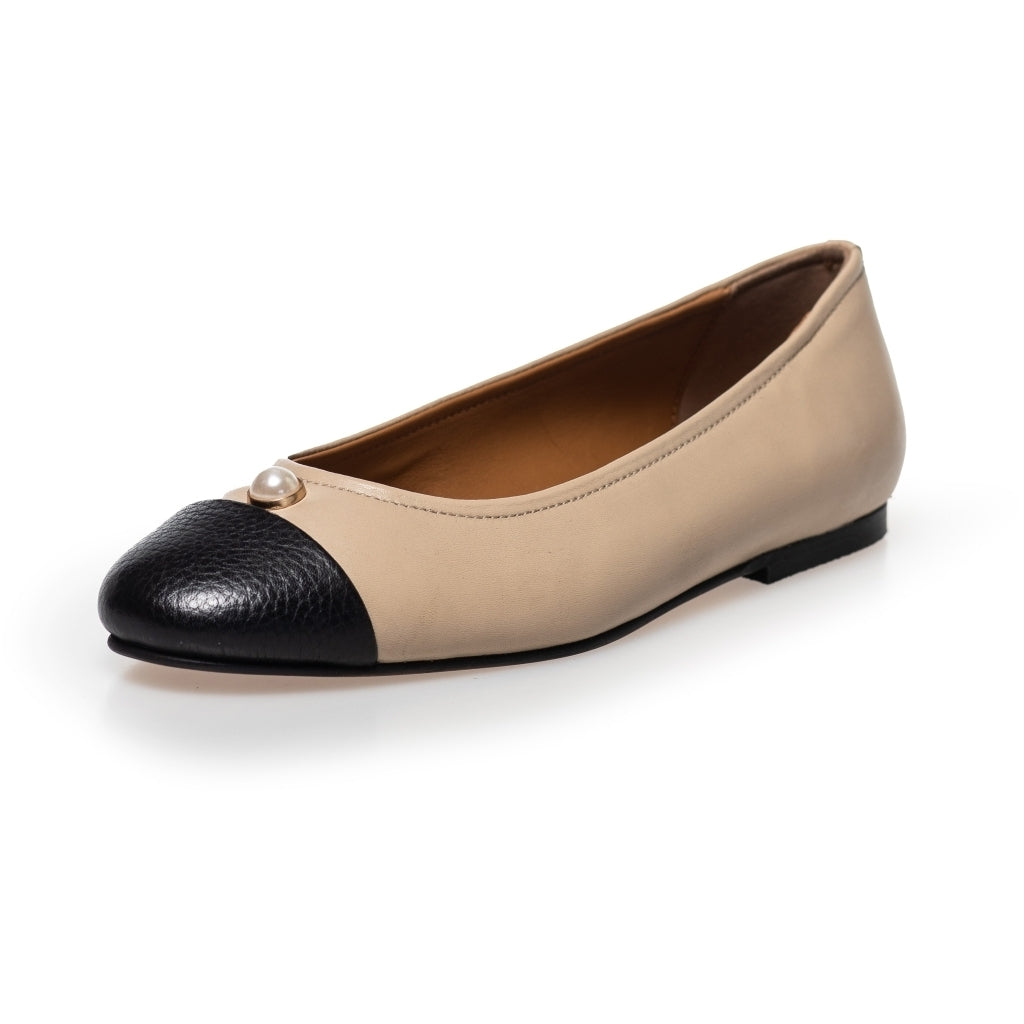 COPENHAGEN SHOES THE NEW PEARL BALLERINA Ballet flats 0007 BLACK / NUDE